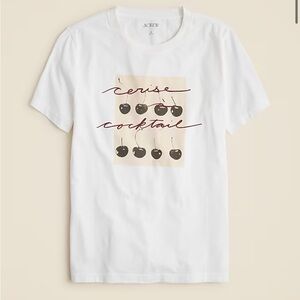 J crew Relaxed-fit "Cerise cocktail" graphic T-shirt in broken-in jersey